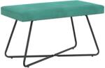 vidaXL banca Simplu Turcoaz 80 x 40 x 45 cm Catifea GartenMobel Dekor (42038339)