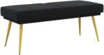 vidaXL Banca cu doua straturi Negru 120 x 45 x 46 cm Catifea GartenMobel Dekor (42038591)