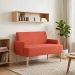 vidaXL Canapea cu capitonaj butonat Rosu portocalie 116 x 67 x 81 cm GartenMobel Dekor (42041795)