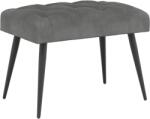 vidaXL Banca cu butoane capitonate Gri închis 60 x 40 x 45 cm Catifea GartenMobel Dekor (42038544)