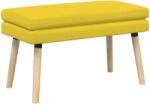 vidaXL Banca cu doua straturi Galben Deschis 80 x 40 x 47 cm Tesatura GartenMobel Dekor (42038441)