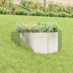vidaXL Margine pentru gazon 100 x 45 cm Otel Argintiu GartenMobel Dekor (8008899)