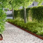 vidaXL Margine pentru gazon 30 pcs 100 x 12 cm Otel Ruginit GartenMobel Dekor (8008544)