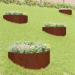 vidaXL Margine pentru gazon 4 pcs 100 x 45 cm Otel Ruginit GartenMobel Dekor (8008902)