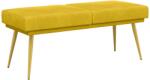 vidaXL Banca cu doua straturi Galben 120 x 45 x 46 cm Catifea GartenMobel Dekor (42038592)