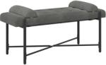 vidaXL Banca cu butoane si perne Gri închis 110 x 40 x 46 cm Catifea GartenMobel Dekor (42038386)