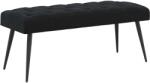 vidaXL Banca cu butoane capitonate Negru 110 x 40 x 46 cm Catifea GartenMobel Dekor (42038577)