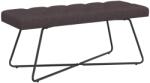 vidaXL Banca cu butoane capitonate Maro închis 110 x 40 x 46 cm GartenMobel Dekor (42038375)