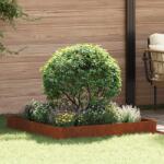 vidaXL Margine pentru gazon 100 x 100 x 20 cm Otel Ruginit GartenMobel Dekor (8008971)