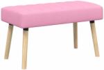 vidaXL Banca cu tapitare canelata Roz 80 x 40 x 46 cm Tesatura GartenMobel Dekor (42038485)