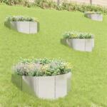vidaXL Margine pentru gazon 4 pcs 100 x 45 cm Otel Argintiu GartenMobel Dekor (8008900)