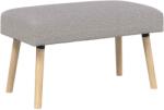 vidaXL banca Simplu Gri deschis 80 x 40 x 46 cm Bouclé GartenMobel Dekor (42038405)