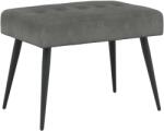 vidaXL Banca cu butoane capitonate Gri închis 60 x 40 x 45 cm Catifea GartenMobel Dekor (42038502)