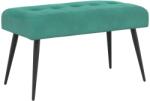 vidaXL Banca cu butoane capitonate Turcoaz 80 x 40 x 46 cm Catifea GartenMobel Dekor (42038525)