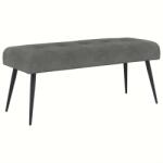vidaXL Banca cu butoane capitonate Gri închis 110 x 40 x 46 cm Catifea GartenMobel Dekor (42038530)