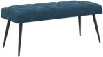 vidaXL Banca cu butoane capitonate albastru 110 x 40 x 46 cm Catifea GartenMobel Dekor (42038580)