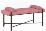 vidaXL Banca cu butoane si perne cu perna Roz 110 x 40 x 46 cm Catifea GartenMobel Dekor (42038389)