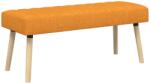 vidaXL Banca cu tapitare canelata Galben Intunecat 110 x 40 x 46 cm GartenMobel Dekor (42038496)