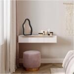 Alfaram Oglindă cosmetică în ramă din MDF negru - STONE PETITE