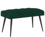 vidaXL Banca cu butoane capitonate Verde închis 80 x 40 x 46 cm GartenMobel Dekor (42038559)
