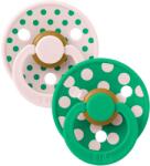 BIBS STUDIO Colour Polka természetes kaucsuk cumi 2db - 2. méret Változat: Petal / Cactus