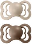BIBS Supreme szimmetrikus szilikon cumik 2db - 1-es méret Vanilla / Dark Oak