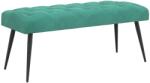 vidaXL Banca cu butoane capitonate Turcoaz 110 x 40 x 46 cm Catifea GartenMobel Dekor (42038581)