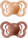 BIBS Couture anatómiai szilikon cumik 2 db - 2-es méret Peach / Woodchuck