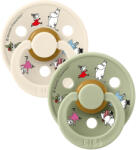 Všetky značky||BIBS x Moomin BIBS x Moomin Colour natúrkaucsuk cumik 2 db - 2-es méret Friends Ivory Mix