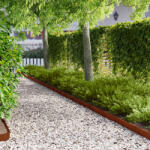 vidaXL Margine pentru gazon 30 pcs 103 x 10 cm Otel Ruginit GartenMobel Dekor (8008348)