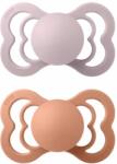 BIBS Supreme szimmetrikus cumik természetes gumiból 2 db - 1-es méret Pink Plum / Peach
