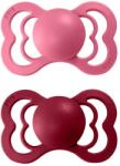 BIBS Supreme szimmetrikus szilikon cumik 2db - 2-es méret Coral / Ruby
