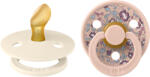 BIBS x LIBERTY Colour anatómiai cumik természetes gumiból 2db - 1-es méret Ivory / Blush
