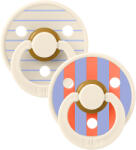 BIBS STUDIO Colour Pin természetes gumi cumik 2 db - 2-es méret Ivory Hush Mix