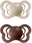 BIBS Couture anatómiai szilikon cumik 2 db - 2-es méret Vanilla / Mocha