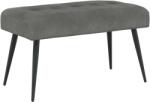 vidaXL Banca cu butoane capitonate Gri închis 80 x 40 x 46 cm Catifea GartenMobel Dekor (42038516)