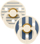 BIBS STUDIO Colour Pin természetes gumi cumik 2db - 1-es méret Ivory Steel Blue Mix