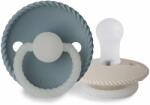 Frigg KÖTÉL KŐ KÉK ÉJ/ZSÁLYA ÉJ CUMIK KETTŐS CSOMAGOLÁSA, 0-6 hónap, SZILIKON STONE BLUE/ CREAM