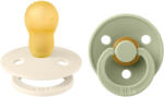 BIBS Colour cumik természetes gumiból 2 db - 3-as méret Sage / Ivory