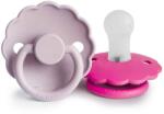 Frigg KÉTPACK CUMI DAISY AURORA/CROISSANT, 0-6 HÓ, SZILIKON Variant: SOFT LILAC / FUCHSIA