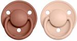 BIBS De Lux szilikon cumik 2db - one size Woodchuck / Blush