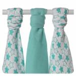 XKKO BMB Bambusz pelenka Little Stars Turquoise, 70x70, MIX 3db