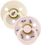 BIBS STUDIO Colour Bumblebee természetes gumi cumik 2db - 2-es méret Ivory Mix