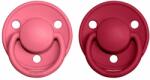 BIBS De Lux szilikon cumik 2db - one size Coral / Ruby