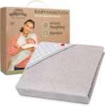 Baby to love BabyToLove Bambusz kapucnis törölköző babáknak és gyermekeknek - fehér csillagok motívum