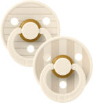 BIBS STUDIO Colour Pin természetes gumi cumik 2 db - 2-es méret Ivory Vanilla Mix