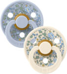 BIBS x LIBERTY Colour természetes gumi cumik 2 db - 1-es méret Ivory / Baby Blue