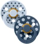 BIBS STUDIO Colour Polka natúr kaucsuk cumik 2 db - 2-es méret Baby Blue / Steel Blue