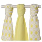 XKKO BMB Bambusz pelenka Little Stars Lemon, 70x70, MIX 3db