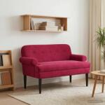 vidaXL Canapea cu capitonaj butonat Rosu Vin 120 x 66 x 78 cm Catifea GartenMobel Dekor (42041833)